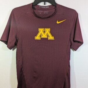 Nike Pro Combat Shirt Women XS Dri-Fit Fitted Short Sleeve Minnesota Gophers